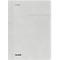 Grey file folder with lined writing surface and vertical lines. Top: Schnellhefter. Bottom: FALKEN.