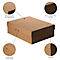 Falken PureBox Nature A4 archiefbox, voor maximaal 1250 vel, met etiketveld, L 320 x B 240 x vulhoogte 100 mm, FSC® karton, bruin