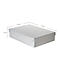 Falken PureBox PRO A3 archiefbox, voor maximaal 1250 vel, DIN ISO 16245-A, met etiketveld, L 440 x B 320 x vulhoogte 100 mm, FSC® karton, wit