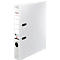 White lever arch file with black handle and stickers. One sticker reads "FALKEN".
