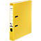 Yellow Falken binder with metal clasps and label. Inscription: Falken, ring binder.