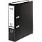 Black Falken file folder. The front has a white label with the logo and other information.