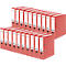Arrangement of red binders with white labels, FALKEN lettering.