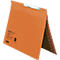 Falken zwenknietmachine, formaat A4, voor max. 200 vel, gleufperforatie, officieel nieten, gerecycled karton, oranje, 50 st.