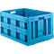 Faltbox SSI Schäfer Serie FK 8450, Euro-Maß, Volumen 180 l, mit Durchfassgriffen, L 800 x B 600 x H 450 mm, Polypropylen, blau