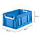 Faltkasten im EURO-Maß ECT 6285 GL, ohne Deckel, 55,8 l, blau