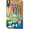 Farbstift Staedtler Buddy, 3 in 1, Kartonetui, 6 sortierte Farben + Spitzer