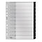 Farde à onglets Leitz® Recycle, A4, inscriptible, perforation universelle, 100 % recyclable, plastique, noir, onglets 1-10