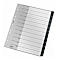Farde à onglets Leitz® Recycle, A4, inscriptible, perforation universelle, 100 % recyclable, plastique, noir, onglets 1-12