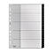Farde à onglets Leitz® Recycle, A4, inscriptible, perforation universelle, 100 % recyclable, plastique, noir, onglets 1-20
