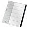 Farde à onglets Leitz® Recycle, A4, inscriptible, perforation universelle, 100 % recyclable, plastique, noir, onglets 1-31