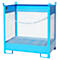 Fass-Stapelpalette Bauer FSP-2 D, Wände aus Drahtgitter, für 2 x 200 l Fass, blau