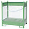 Fass-Stapelpalette Bauer FSP-2 D, Wände aus Drahtgitter, für 2 x 200 l Fass, grün