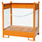 Fass-Stapelpalette Bauer FSP-2 D, Wände aus Drahtgitter, für 2 x 200 l Fass, orange