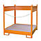 Fass-Stapelpalette Bauer FSP-4, seitlich offen, für 4 x 200 l Fass, orange