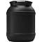 Fass, Volumen 26 l, leitfähig, mit Deckel, mit UN-Zertifizierung, wasserdicht, UV-beständig, stapelbar, L 316 x B 316 x H 425 mm, HDPE, schwarz