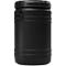 Fass, Volumen 75 l, leitfähig, mit Deckel/Griff, mit UN-Zertifizierung, wasserdicht, UV-beständig, stapelbar, L 410 x B 410 x H 680 mm, HDPE, schwarz