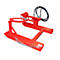 Fasskipper BAUER FD-H mit Hubzylinder, Stahl, B 1000 x T 1245 x H 475 mm, rot
