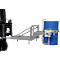 Fasskipper Bauer Typ FD/L, für 110-220 l Fässer, 360 kg, 270° Kippen, mit Handkurbel, Stapleraufnahme, mausgrau RAL 7005