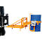 Fasskipper Bauer Typ FD/L, für 110 bis 220 l Fässer, 360 kg, 270° Kippen, mit Handkurbel, Stapleraufnahme, gelborange RAL 2000