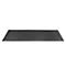 Black, rectangular yoga mat. On a white background.