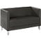 Fauteuil 2 places Wienea, similicuir anthracite