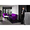 Fauteuil avec dossier bas et accoudoirs lounge FORUM