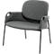 Fauteuil CLOTH Meet by Paperflow - 1 place - avec accoudoirs - l. 700 x P 535 x H 690 mm - tube d'acier noir - tissu polypropylène - anthracite