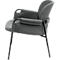 Fauteuil CLOTH Meet by Paperflow - 1 place - avec accoudoirs - l. 700 x P 535 x H 690 mm - tube d'acier noir - tissu polypropylène - anthracite