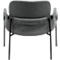 Fauteuil CLOTH Meet by Paperflow - 1 place - avec accoudoirs - l. 700 x P 535 x H 690 mm - tube d'acier noir - tissu polypropylène - anthracite