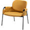 Fauteuil CLOTH Meet by Paperflow - 1 place - avec accoudoirs - l. 700 x P 535 x H 690 mm - tube d'acier noir - tissu polypropylène - jaune