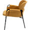 Fauteuil CLOTH Meet by Paperflow - 1 place - avec accoudoirs - l. 700 x P 535 x H 690 mm - tube d'acier noir - tissu polypropylène - jaune
