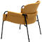 Fauteuil CLOTH Meet by Paperflow - 1 place - avec accoudoirs - l. 700 x P 535 x H 690 mm - tube d'acier noir - tissu polypropylène - jaune