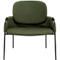 Fauteuil CLOTH Meet by Paperflow - 1 place - avec accoudoirs - l. 700 x P 535 x H 690 mm - tube d'acier noir - tissu polypropylène - vert