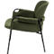 Fauteuil CLOTH Meet by Paperflow - 1 place - avec accoudoirs - l. 700 x P 535 x H 690 mm - tube d'acier noir - tissu polypropylène - vert