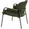 Fauteuil CLOTH Meet by Paperflow - 1 place - avec accoudoirs - l. 700 x P 535 x H 690 mm - tube d'acier noir - tissu polypropylène - vert
