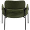 Fauteuil CLOTH Meet by Paperflow - 1 place - avec accoudoirs - l. 700 x P 535 x H 690 mm - tube d'acier noir - tissu polypropylène - vert