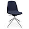 Fauteuil de conférence Topstar Sitness Life 1.1, pivotant/assis réglable en hauteur, sans accoudoirs, L 460 x P 390 x H 450-480 mm, piétement 4 branches, alu mat &amp; tissu, d.bleu