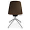 Fauteuil de conférence Topstar Sitness Life 1.1, pivotant/assis réglable en hauteur, sans accoudoirs, L 460 x P 390 x H 450-480 mm, piétement 4 branches, alu mat &amp; tissu, h.marron