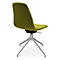 Fauteuil de conférence Topstar Sitness Life 1.1, pivotant/assis réglable en hauteur, sans accoudoirs, L 460 x P 390 x H 450-480 mm, piétement 4 branches, alu mat &amp; tissu, jaune