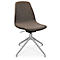 Fauteuil de conférence Topstar Sitness Life 1.1, pivotant/assis réglable en hauteur, sans accoudoirs, L 460 x P 390 x H 450-480 mm, piétement 4 branches, alu mat &amp; tissu, marron