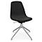 Fauteuil de conférence Topstar Sitness Life 1.1, pivotant/assis réglable en hauteur, sans accoudoirs, L 460 x P 390 x H 450-480 mm, piétement 4 branches, alu mat &amp; tissu, noir