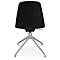 Fauteuil de conférence Topstar Sitness Life 1.1, pivotant/assis réglable en hauteur, sans accoudoirs, L 460 x P 390 x H 450-480 mm, piétement 4 branches, alu mat &amp; tissu, noir