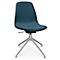 Fauteuil de conférence Topstar Sitness Life 1.1, pivotant/assis réglable en hauteur, sans accoudoirs, L 460 x P 390 x H 450-480 mm, piétement 4 branches, alu mat &amp; tissu, pétrole