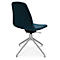 Fauteuil de conférence Topstar Sitness Life 1.1, pivotant/assis réglable en hauteur, sans accoudoirs, L 460 x P 390 x H 450-480 mm, piétement 4 branches, alu mat &amp; tissu, pétrole