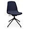 Fauteuil de conférence Topstar Sitness Life 1.1, pivotant/assis réglable en hauteur, sans accoudoirs, L 460 x P 390 x H 450-480 mm, piétement 4 branches, alu noir mat &amp; tissu, d.bleu
