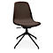 Fauteuil de conférence Topstar Sitness Life 1.1, pivotant/assis réglable en hauteur, sans accoudoirs, L 460 x P 390 x H 450-480 mm, piétement 4 branches, alu noir mat &amp; tissu, d.marron