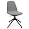 Fauteuil de conférence Topstar Sitness Life 1.1, pivotant/assis réglable en hauteur, sans accoudoirs, L 460 x P 390 x H 450-480 mm, piétement 4 branches, alu noir mat &amp; tissu, h.gris