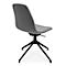 Fauteuil de conférence Topstar Sitness Life 1.1, pivotant/assis réglable en hauteur, sans accoudoirs, L 460 x P 390 x H 450-480 mm, piétement 4 branches, alu noir mat &amp; tissu, h.gris