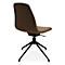 Fauteuil de conférence Topstar Sitness Life 1.1, pivotant/assis réglable en hauteur, sans accoudoirs, L 460 x P 390 x H 450-480 mm, piétement 4 branches, alu noir mat &amp; tissu, h.marron